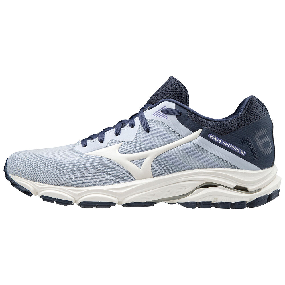 Damske Bezecke Topanky Mizuno Wave Inspire 16 Biele/Indigo Vypredaj GTDX37908